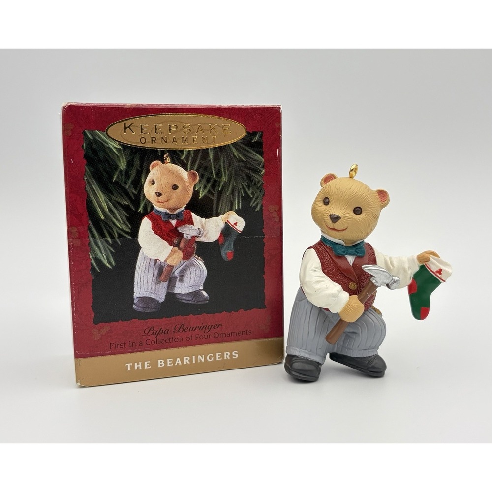 1993 Hallmark Keepsake Ornament Papa Bearinger Bear The Bearingers Vintage